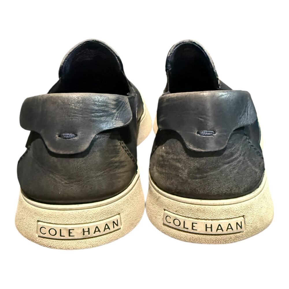 Cole Haan Nantucket Leather Slip On Sneakers Men’s Size 9.5M Navy Blue - Picture 6 of 9